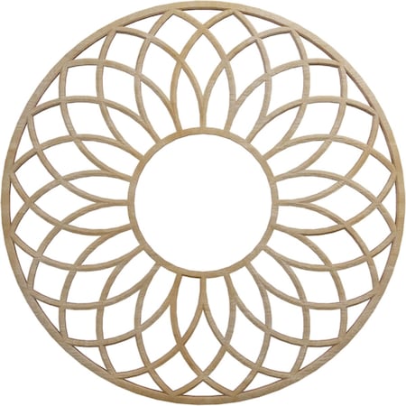 Ekena Millwork Cannes Wood Fretwork Pierced Ceiling Medallion, Hickory, 16"OD x 5 1/2"ID x 3/8"T CMWP16X16X0375CNHI